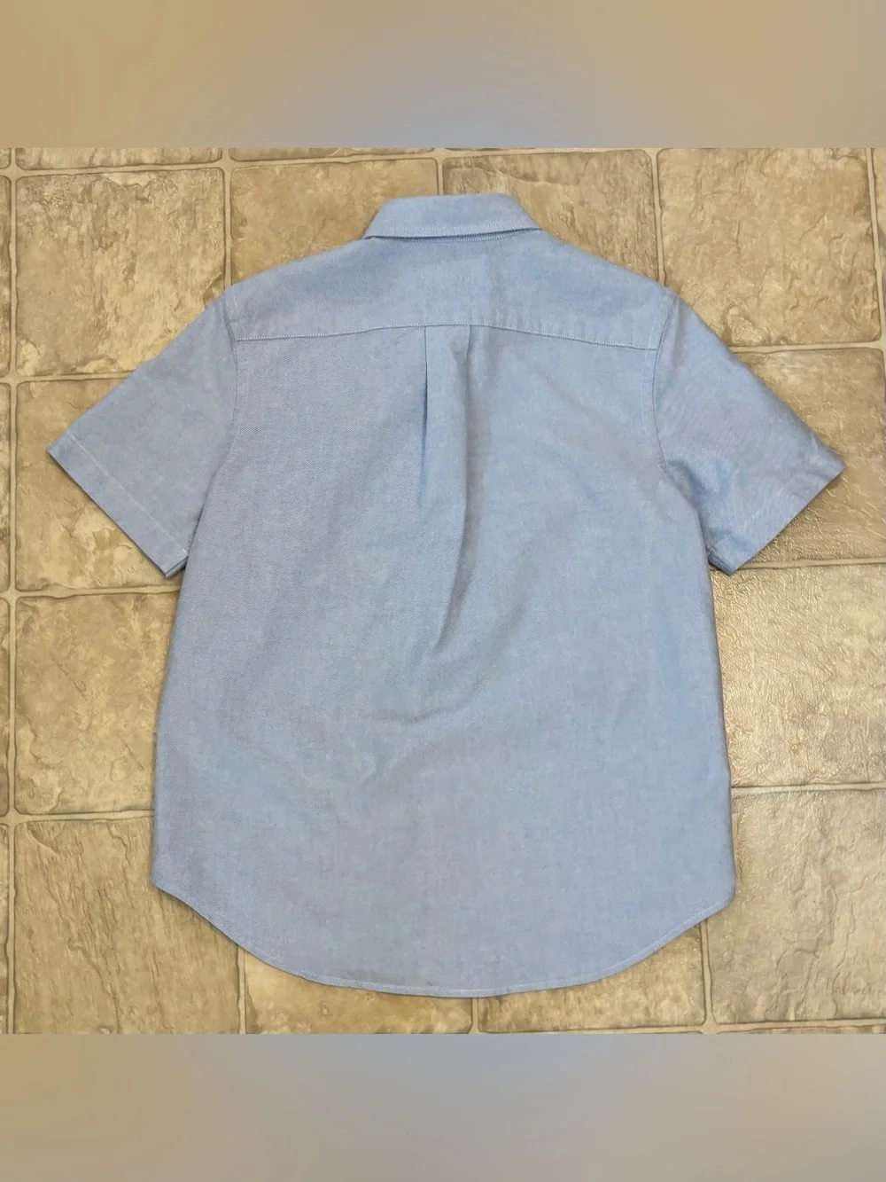 Like New Ralph Lauren Classic Oxford Shirt Boys M/8-10, Light Blue Short Sleeve
